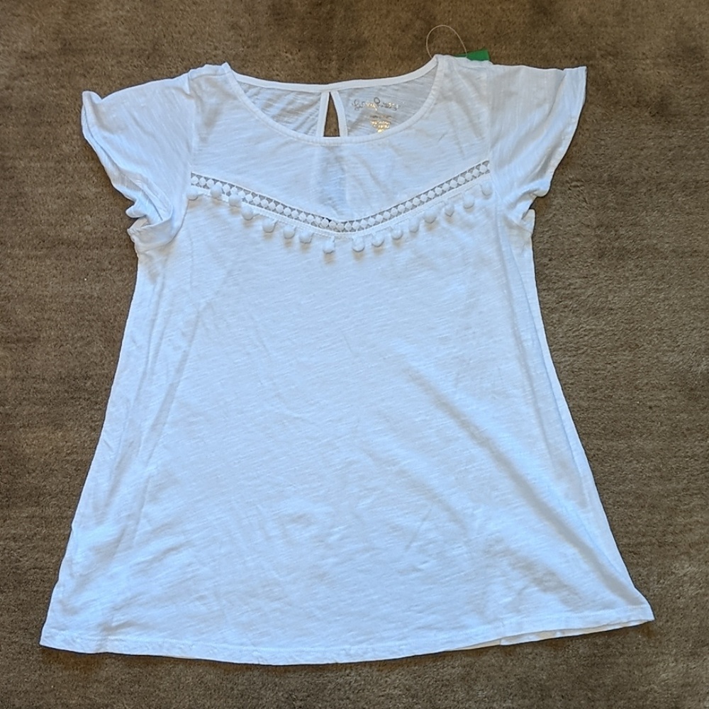 Lilly Pulitzer White Florabelle Top